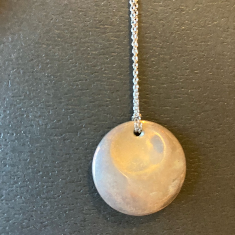 Tiffany sterling circle pendant